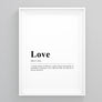 Love Definition Print