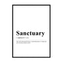 Sanctuary Definition Wall Print