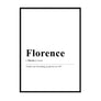 florence Definition Wall Print