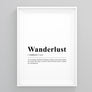 Wanderlust Definition Poster