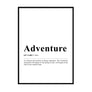 Adventure Definition Wall Print