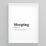 Sleeping Definition Print