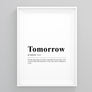 Tomorrow Definition Poster