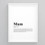 Mum Definition Poster