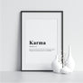 Karma Funny Definition Poster