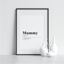 Mummy Funny Definition Poster