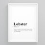 Lobster Definition Poster