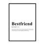 Bestfriend Definition Wall Print