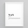 Nan Definition Print