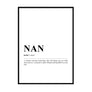 Nan Definition Print | Printers Mews
