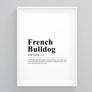 French Bulldog Definition Print