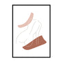 Female Form Outline Terracotta Print | Printers Mews