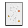 Women Form Grey burnt orange art | Printers Mews