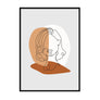 Single Lines Portrait Terracotta Wall Decor | Printers Mews