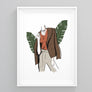 One Shoulder Burnt Orange Poster | Printers Mews