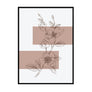 Anemone Outline Neutral Colors Wall Art | Printers Mews