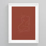 Female Form Burnt Orange Art Print | Printers Mews