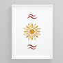 Sun Kissed Grey burnt orange art | Printers Mews