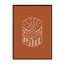 Mountain Terracotta Burnt Orange Poster | Printers Mews