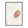 Terracotta Abstract Face Terracotta Sun Burnt Orange | Printers Mews