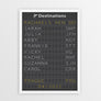 Personalised Airport Flight Departures Board - Printers Mews