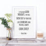 Roald Dahl Quote Nursery Wall Art If you have good thoughts they will shine out of your face like sunbeams and you will always look lovely.