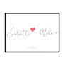 Personalised Couples Love Heart Name Print - Printers Mews