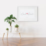 Couples Love Heart Name Print