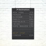 Personalised Airport Flight Departures Board - Printers Mews