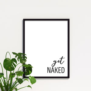 Get Naked Bathroom Prints