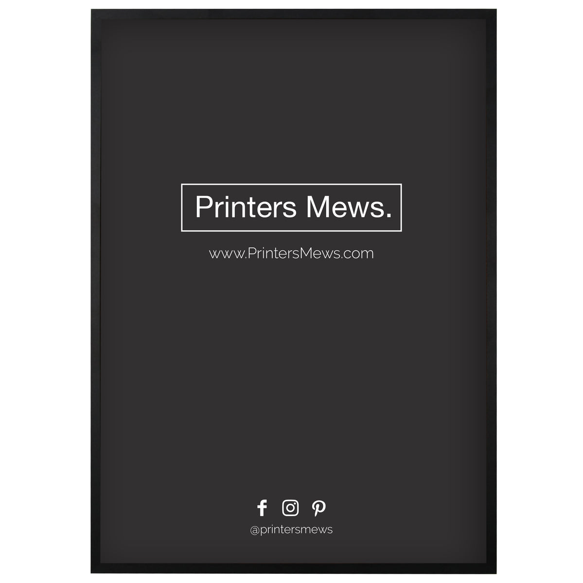 Thin Black Metal Picture Frame | Picture Frames | Printers Mews