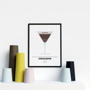 Espresso Martini Cocktail Poster - Printers Mews