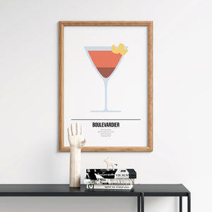 Boulevardier Cocktail Poster - Printers Mews