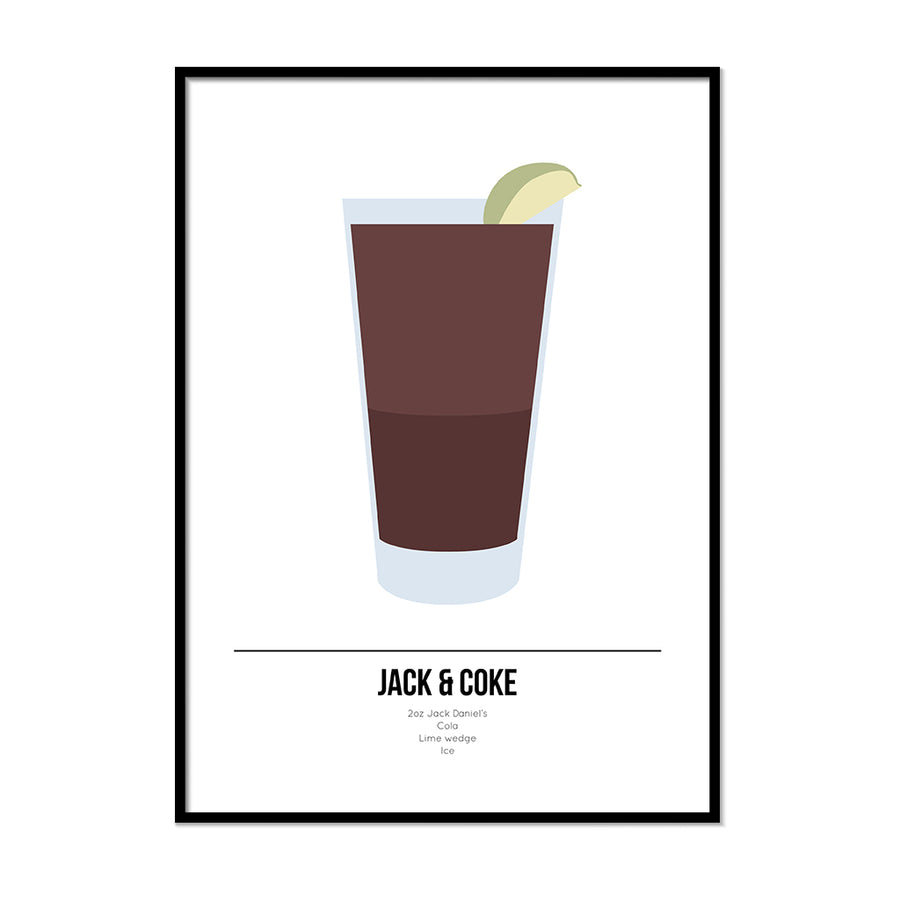 Jack And Coke Cocktail Print - Printers Mews
