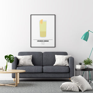 Lynchburg Lemonade Cocktail Poster - Printers Mews