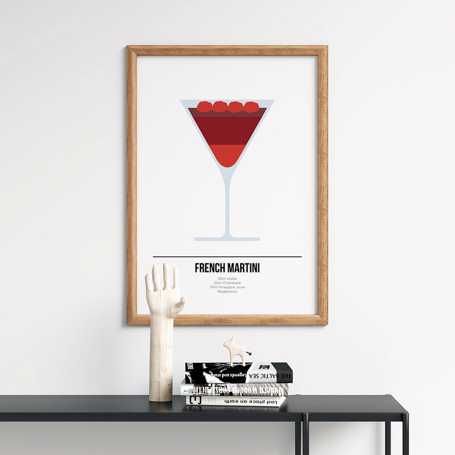 French Martini Cocktail Print - Printers Mews