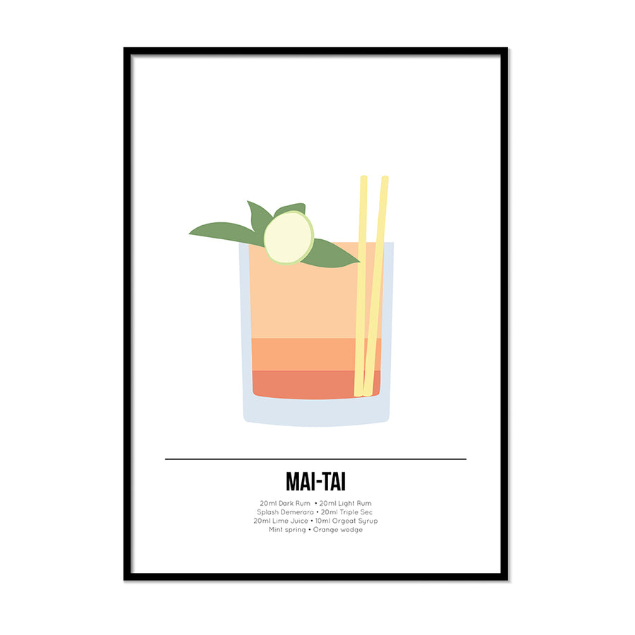 Mai Tai Cocktail Poster - Printers Mews