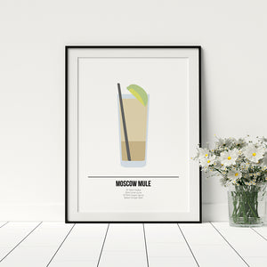 Moscow Mule Cocktail Poster - Printers Mews