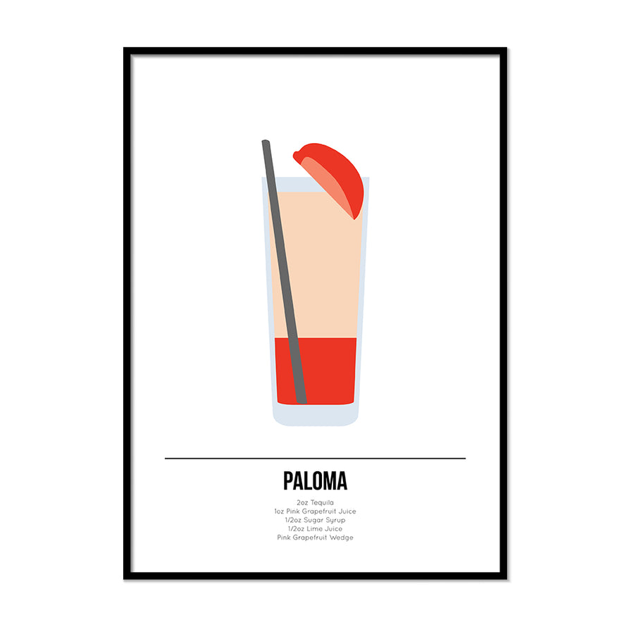 Paloma Cocktail Poster - Printers Mews