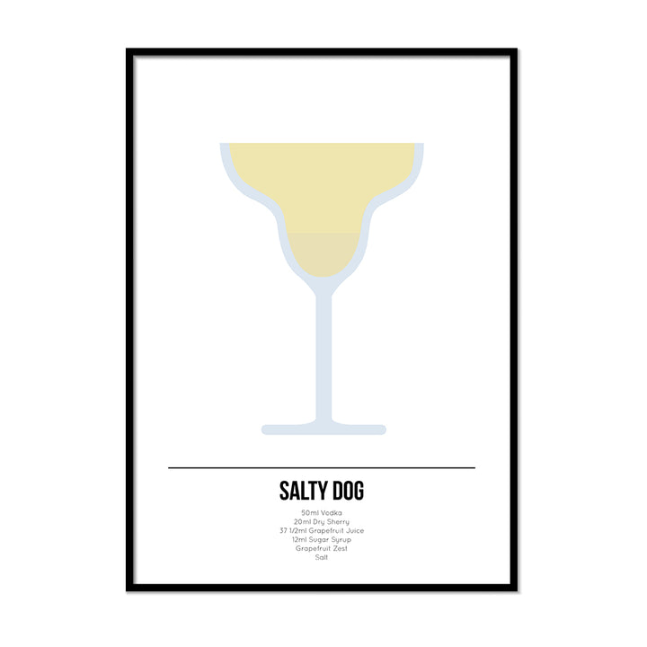 Salty Dog Cocktail Poster - Printers Mews
