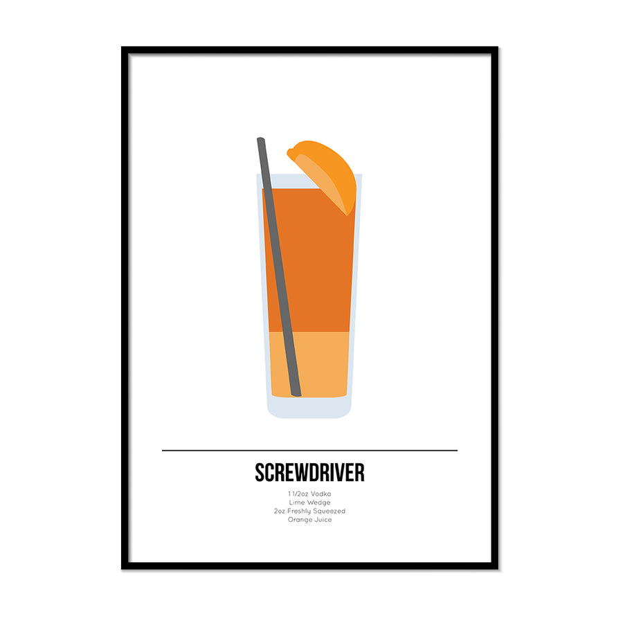 Screwdriver Cocktail Print - Printers Mews