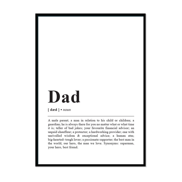 Dad Definition Wall Print