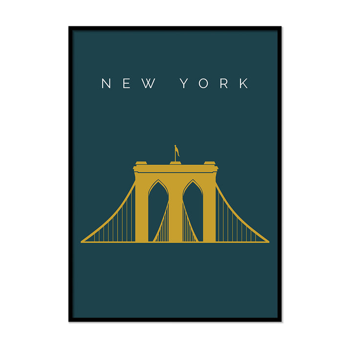 New York Brooklyn Bridge Poster - Printers Mews