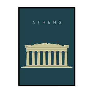 Athens Acropolis Minimalistic Travel Poster - Printers Mews