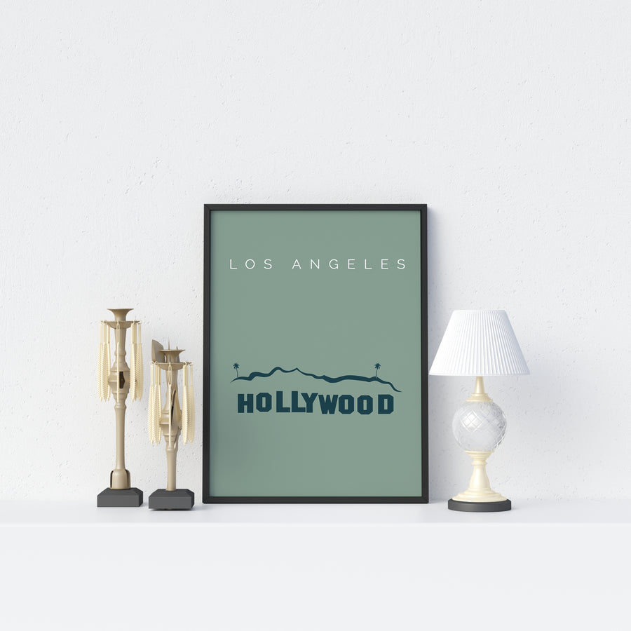 Los Angeles Hollywood Sign Print - Printers Mews