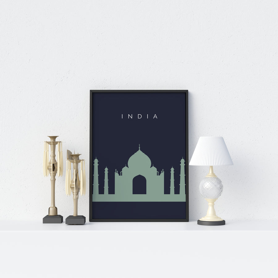 India Taj Mahal Travel Poster - Printers Mews