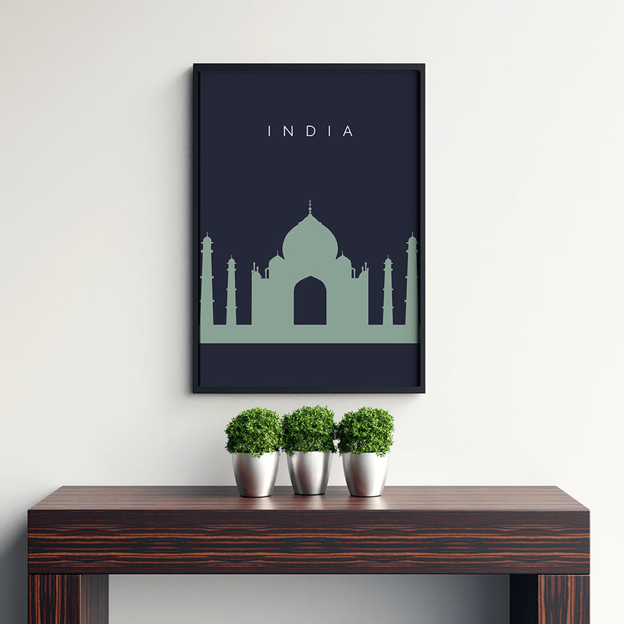 India Taj Mahal Travel Poster - Printers Mews