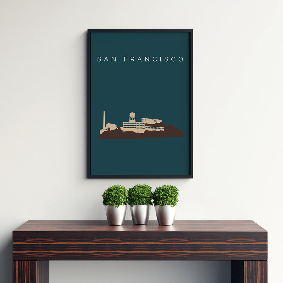 Alcatraz Landmark Poster - Printers Mews
