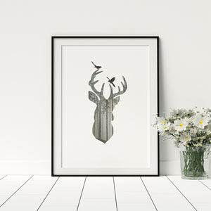 Deer forest Poster - Printers Mews