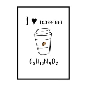 I Love Caffeine Poster - Printers Mews